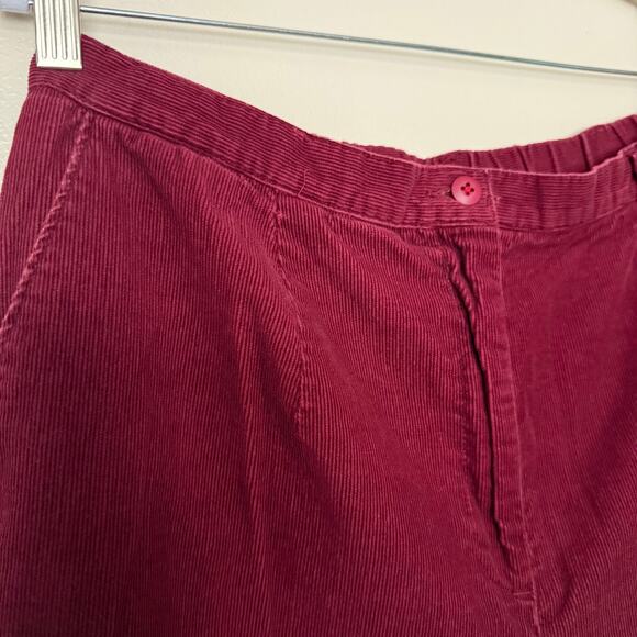 Vintage 90s Pendleton red corduroy pants high rise pleated trousers - Picture 3 of 7